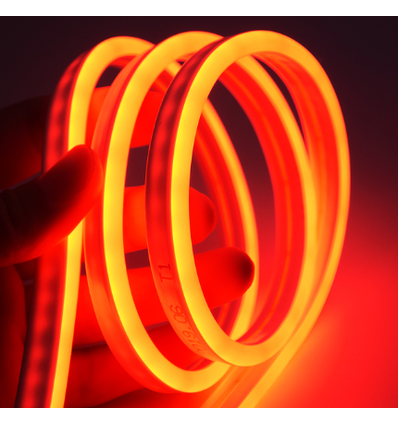 Orange 8x16 Neon Flex LED - 5 meter, 8W pr. meter, IP67, 12V