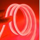 Rød 8x16 Neon Flex LED - 5 meter, 8W pr. meter, IP67, 12V