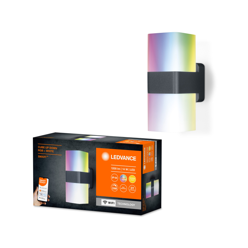 LEDVANCE SMART+ WiFi Cube LED Udendørs Væg Up/Down 14W RGBW