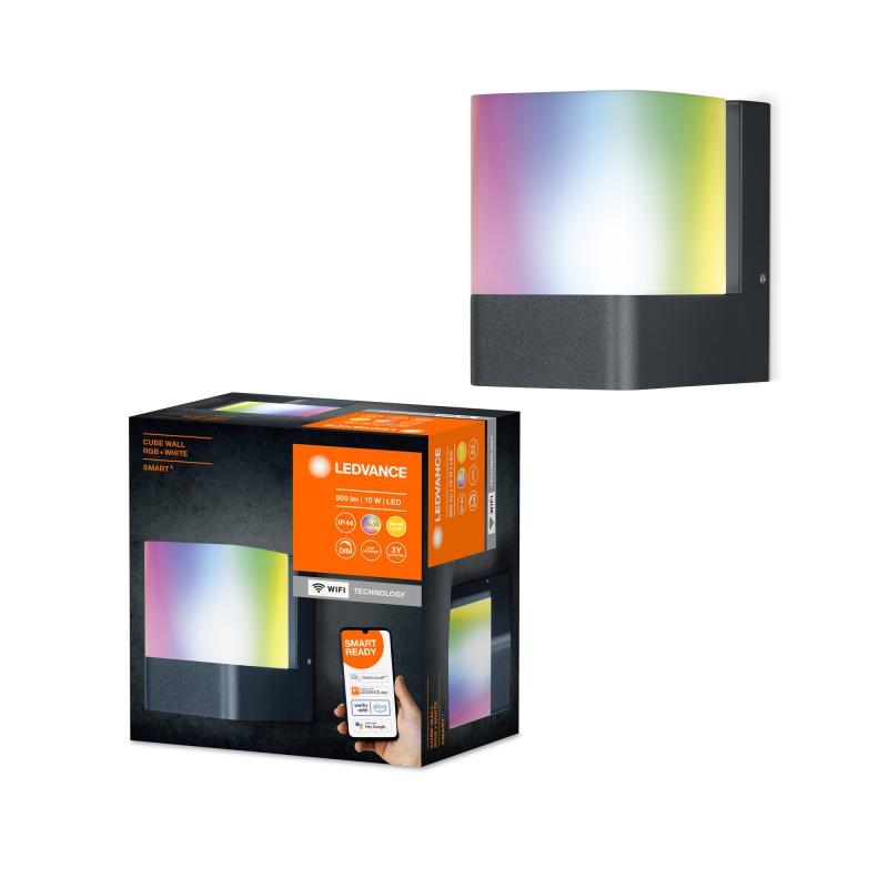 Se Ledvance Smart+ Outdoor Cube 10w/rgbw Grey Wifi - C - Lampe hos detLED