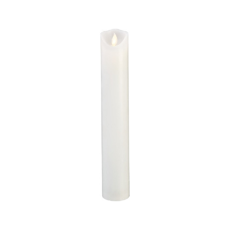 M-Twinkle LED Søjle Stearinlys 30cm Med Timer i Hvid