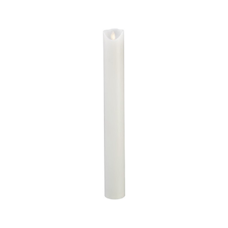 M-Twinkle LED Søjle Stearinlys 40cm Med Timer i Hvid