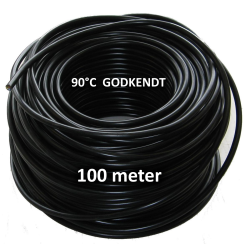 Downlight kabel SORT 230V 3x1,5mm2 til indb. spot 90gr. - 100 Meter