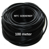 Downlight kabel SORT 230V 3x1,5mm2 til indb. spot 90gr. - 100 Meter