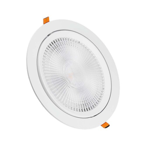 V-Tac 30W LED spotlight - Hul: Ø19,5 cm, Mål: Ø22,5 cm, 3,8 cm høj, Samsung LED chip, 230V