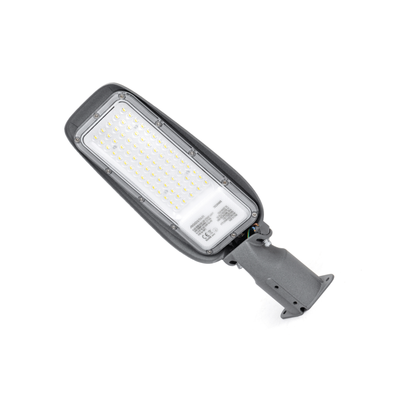 DOB Slim LED Gadelampe På 50W i 6500K, IP65 - ALU Grå
