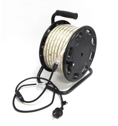 25m arbejdslys LED strip på tromle PRO - 230V, IP67, 180 LED/m, 10W/m, 1200 lm/m