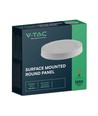 V-Tac 18W LED loftslampe - Ø21,5cm, Højde: 3cm, hvid kant, inkl. lyskilde