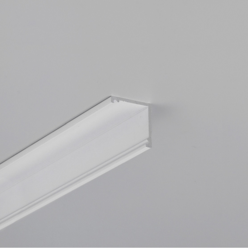 Billede af Hjørne Alu profil i Hvid Til LED Strip (CABI12 DUO) 2 Meter