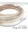 Outlet: 5 m. vandtæt LED strip (Type Z) - 230V, IP67, 120 LED/m, 9W/m, 1200 lumen/m