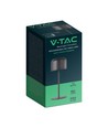 V-Tac opladelig CCT bordlampe - Sort, IP54, touch dæmpbar, model mini