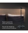 Outlet: V-Tac opladelig 3i1 bordlampe - Sort, IP20, touch dæmpbar, model mini