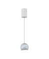 LED lampe - Ø12cm, Hvid, flot loftlampe, inkl. ophæng