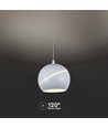 LED lampe - Ø12cm, Hvid, flot loftlampe, inkl. ophæng
