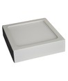 Outlet: 12W LED loftslampe - 14 x 14cm, Højde: 2,4cm, hvid kant
