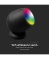 Smart Home lampe med RGB+WW - Sort, Tuya/Smart Life, virker med Google Home, Alexa og smartphones