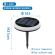 Solar Lawn Solcelle Lampe Med CCT LED Lys IP65 - Sort