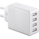 4 Ports USB oplader 30W - Hvid