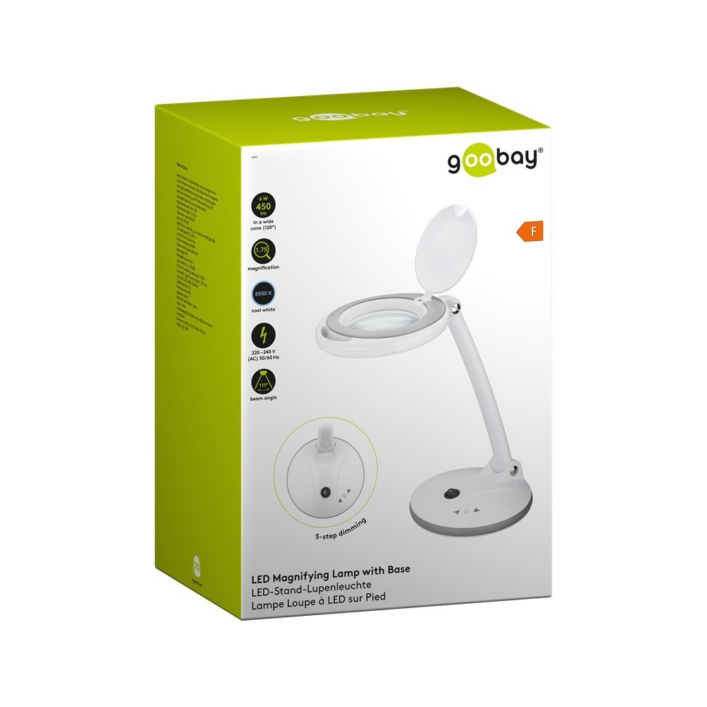 LED luplampe 6W - Hvid, bordlampe billede
