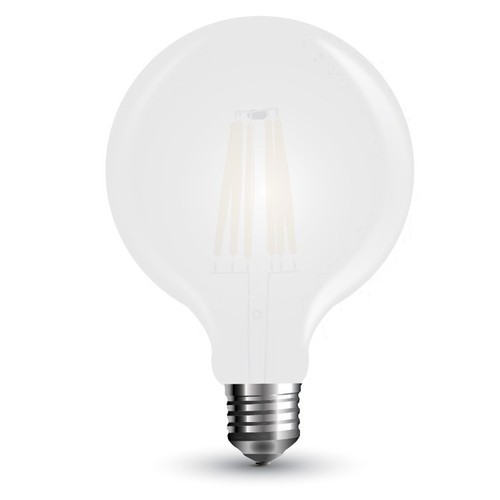 V-Tac 7W LED globepære - Kultråd, Ø12,5 cm, matteret glas, E27