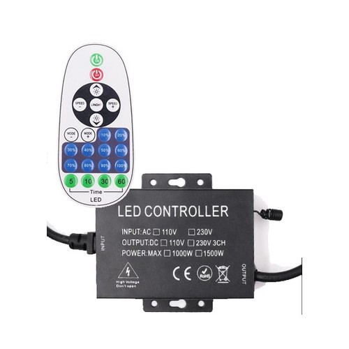 RF trådløs timer+dæmper med fjernbetjening - Inkl. endeprop, til 230V (Type X-2), memory funktion, maks. 80 m.