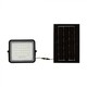 6W Solcelle projektør LED - IP65, Sort, inkl. solcelle, fjernbetjening, indbygget batteri