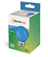 Spectrum 1W LED dekorationspære - Blå, G45, E27