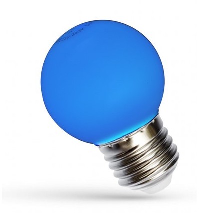 Spectrum 1W LED dekorationspære - Blå, G45, E27