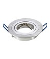 MR16 eller GU10 Downlight kit - Uden lyskilde, børstet aluminium, Hul: Ø7,5 cm, Mål: Ø9,1 cm