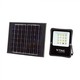 12W Solcelle projektør LED - IP65, Sort, inkl. solcelle, fjernbetjening