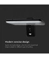 15W Solcelle væglampe LED - IP65, sort, sensor