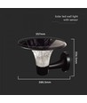 15W Solcelle væglampe LED - IP65, sort, sensor