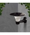 15W Solcelle væglampe LED - IP65, sort, sensor
