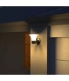 15W Solcelle væglampe LED - IP65, sort, sensor