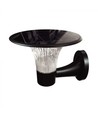 15W Solcelle væglampe LED - IP65, sort, sensor