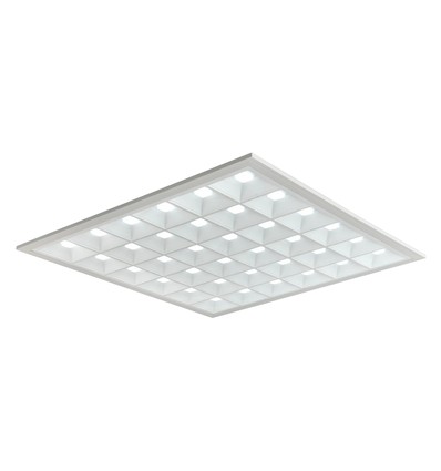 60x60 LED panel Gitter, 36W - Højde:35mm, 110lm/w, UGR16, RA90, Philips driver, flicker free, hvid kant
