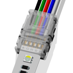 StripClip™ 12mm IP21 Bånd-til-Ledning - RGBW LED bånd