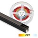 Lys til akustikpanel, 120cm, sort - Komplet sæt med aluprofil og CCT LED strip
