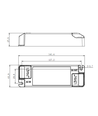 Lifud 40W 1-10V dæmpbar LED driver - 0/1-10V signal interface, flicker free, bl.a. til store LED paneler