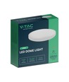 V-Tac 24W LED loftslampe - Ø29,5cm, Højde: 5,5cm, hvid kant, inkl. lyskilde