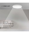 24W LED loftslampe - Ø29,5cm, Højde: 5,5cm, hvid kant