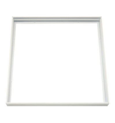 Ramme til 60x60 LED panel - Hurtig samlesæt, plast hjørner, hvid kant, 65mm høj,