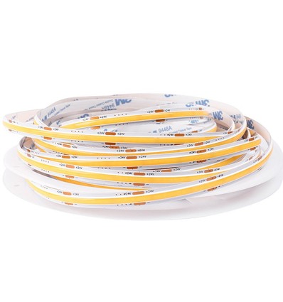 12W/m Dot-free COB-LED strip - 5m, IP20, 320 LED pr. meter, 24V, COB LED