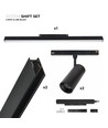 SHIFT 2x spot + lysskinne sæt - 2 meter komplet + spots og grundbelysning, Sort