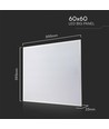 60x60 LED panel, 36W - Højde:33mm, Hvid kant