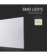 60x60 bagbelyst LED panel, 36W - Hvid kant