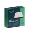 24W LED loftslampe - 29,5 x 29,5cm, Sort kant