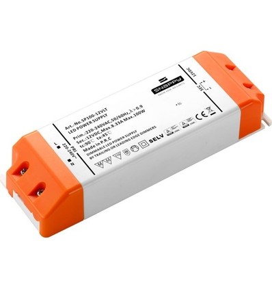 Snappy 100W / 12V DC dæmpbar strømforsyning - 8.33A, IP20 indendørs