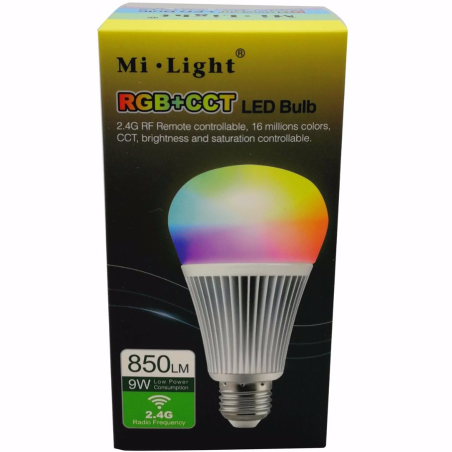 Mi•Light E27 RGB+CCT 9W 850LM 2,4GHz