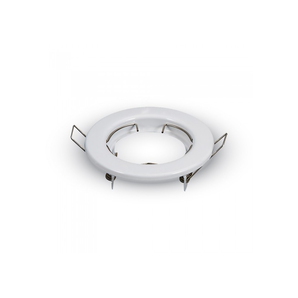 Downlight kit uden lyskilde - Hul: Ø6,5 cm, Mål: Ø8 cm, blank hvid, vælg MR16 eller GU10 fatning - Fatning : Uden fatning